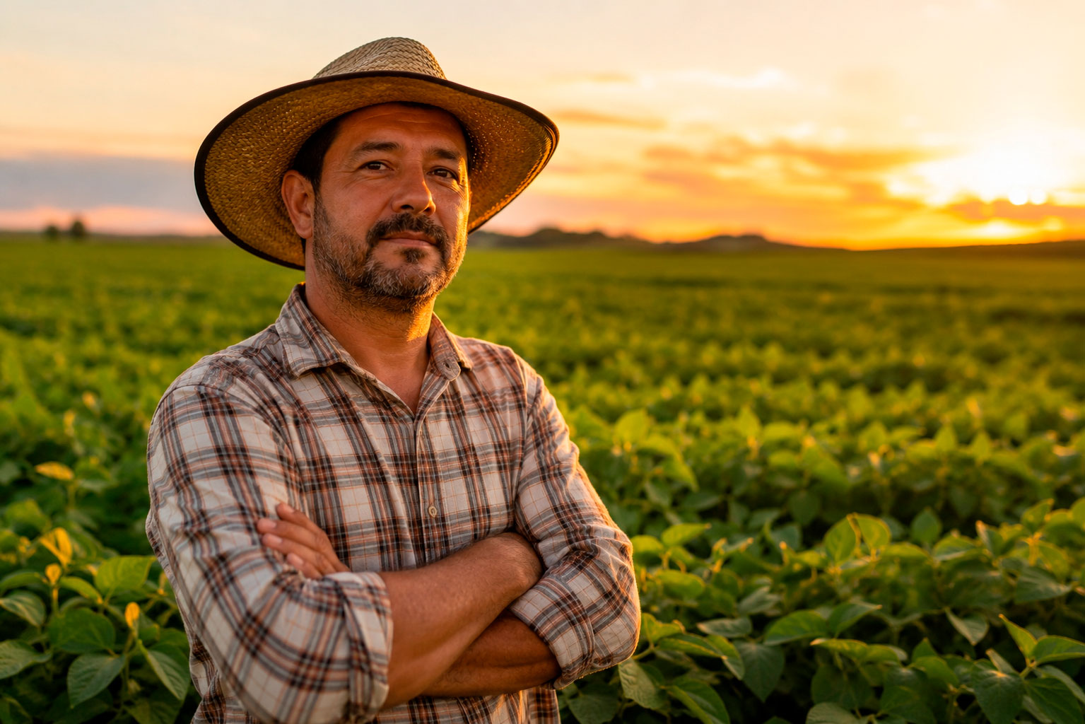 Produtor no campo